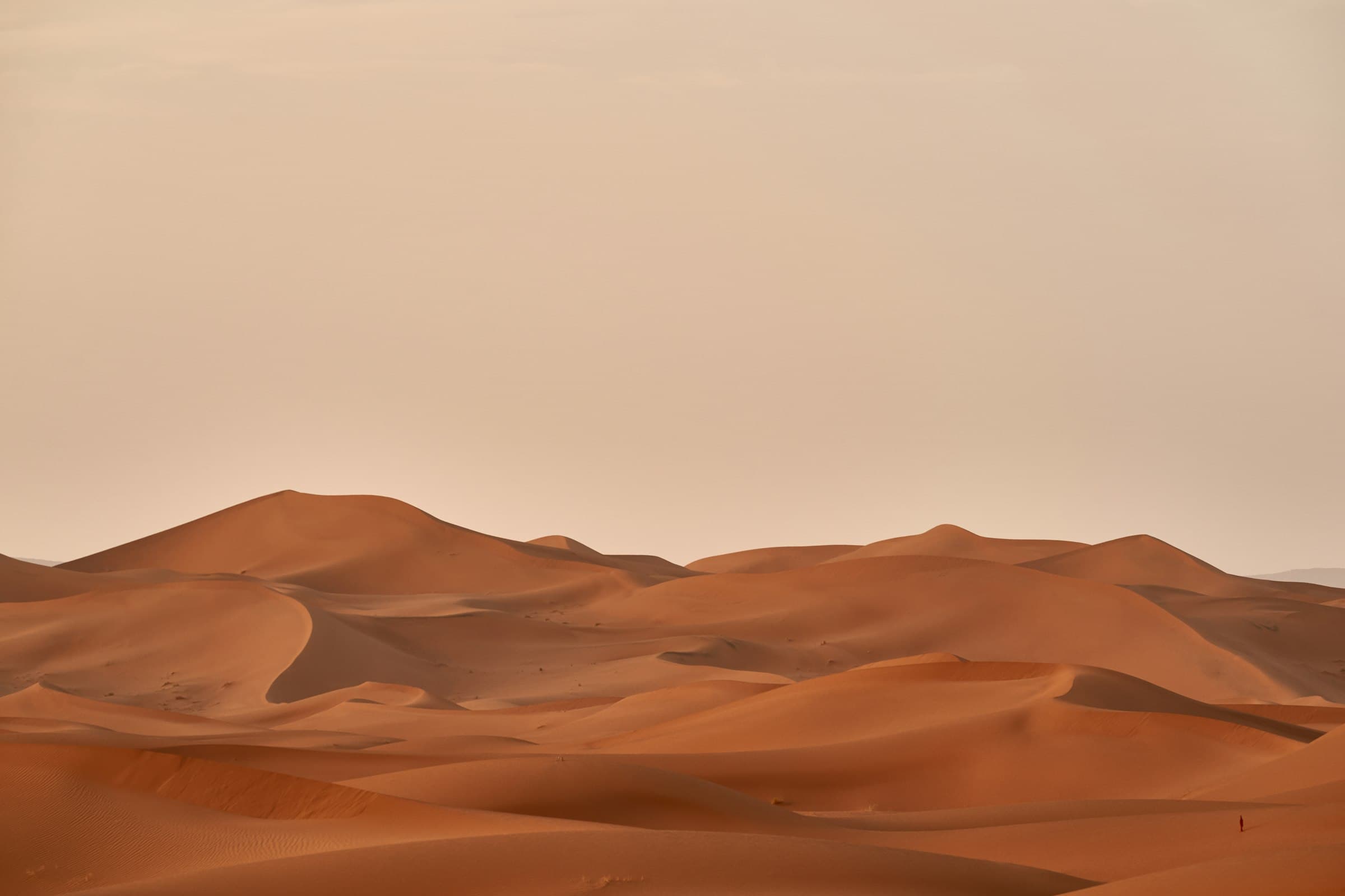 Soft rose-coloured desert dunes